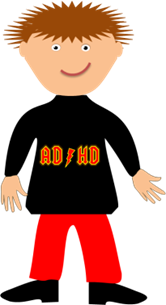 Illustration av Eva Svanström Pojke med ADHD-tröja.